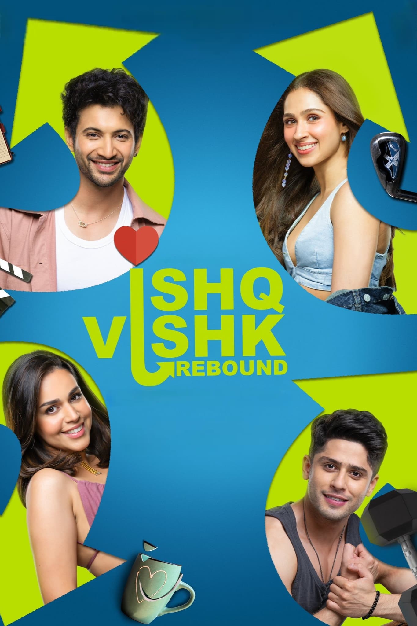Ishq Vishk Rebound Hindi Dubbed Movie Poster (2024)